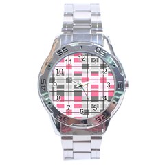 Fabric Textile Nursery Pale Baby Stainless Steel Analogue Watch by Simbadda