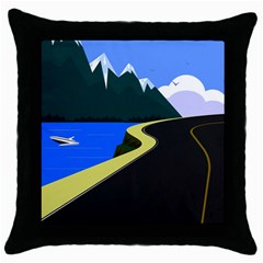 Air Pollution Retro Vintage Throw Pillow Case (black) by Simbadda