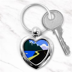 Air Pollution Retro Vintage Key Chain (heart) by Simbadda