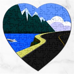 Air Pollution Retro Vintage Jigsaw Puzzle (heart) by Simbadda