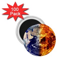 Earth World Globe Universe Space 1.75  Magnets (100 pack) 