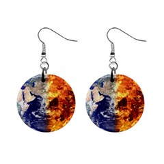 Earth World Globe Universe Space Mini Button Earrings