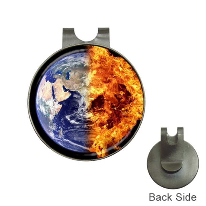 Earth World Globe Universe Space Hat Clips with Golf Markers