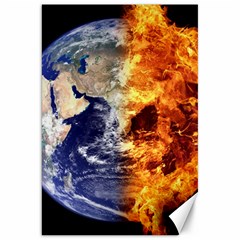 Earth World Globe Universe Space Canvas 20  x 30 