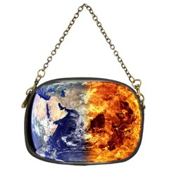 Earth World Globe Universe Space Chain Purse (Two Sides)