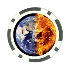 Earth World Globe Universe Space Poker Chip Card Guard (10 pack)