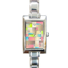 Background Abstract Grid Rectangle Italian Charm Watch by Simbadda