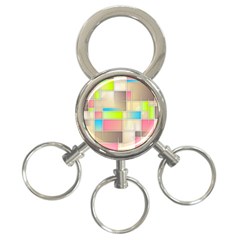 Background Abstract Grid 3-ring Key Chain by Simbadda