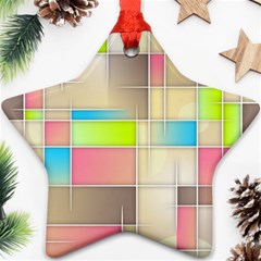 Background Abstract Grid Star Ornament (two Sides) by Simbadda