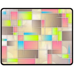 Background Abstract Grid Double Sided Fleece Blanket (medium)  by Simbadda