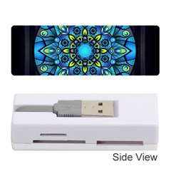 Mandala Blue Abstract Circle Memory Card Reader (stick) by Simbadda