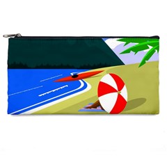 Beach Summer Sea Ocean Water Sand Pencil Cases by Simbadda