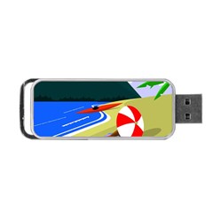 Beach Summer Sea Ocean Water Sand Portable Usb Flash (one Side) by Simbadda