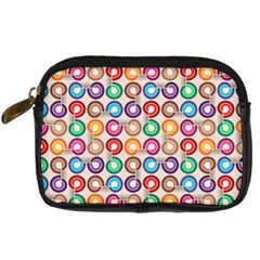 Seamless Pattern Background Abstract Digital Camera Leather Case