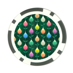 Tulips Seamless Pattern Background Poker Chip Card Guard (10 Pack)