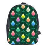 Tulips Seamless Pattern Background School Bag (Large) Front