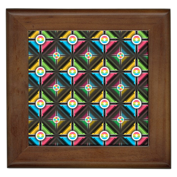 Seamless Pattern Background Abstract Framed Tiles