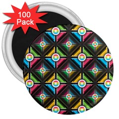 Seamless Pattern Background Abstract 3  Magnets (100 Pack) by Simbadda