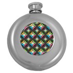 Seamless Pattern Background Abstract Round Hip Flask (5 oz) Front