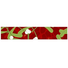 Mistletoe Christmas Texture Advent Large Flano Scarf  by Simbadda