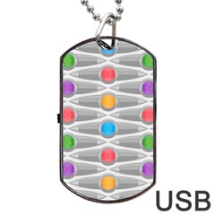 Seamless Pattern Background Abstract Dog Tag Usb Flash (one Side) by Simbadda