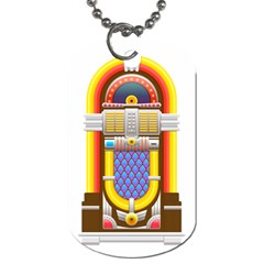 Jukebox Music Record Player Retro Dog Tag (two Sides) by Simbadda