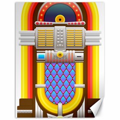 Jukebox Music Record Player Retro Canvas 18  X 24  by Simbadda