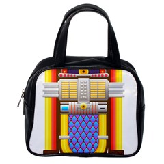 Jukebox Music Record Player Retro Classic Handbag (one Side) by Simbadda