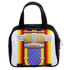 Jukebox Music Record Player Retro Classic Handbag (two Sides) by Simbadda