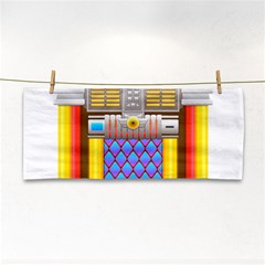 Jukebox Music Record Player Retro Hand Towel by Simbadda