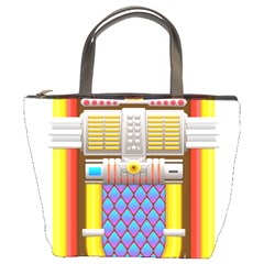 Jukebox Music Record Player Retro Bucket Bag by Simbadda