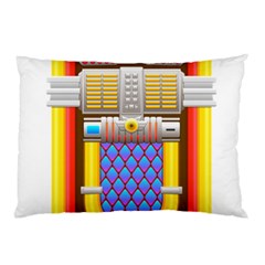 Jukebox Music Record Player Retro Pillow Case by Simbadda