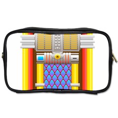 Jukebox Music Record Player Retro Toiletries Bag (one Side) by Simbadda