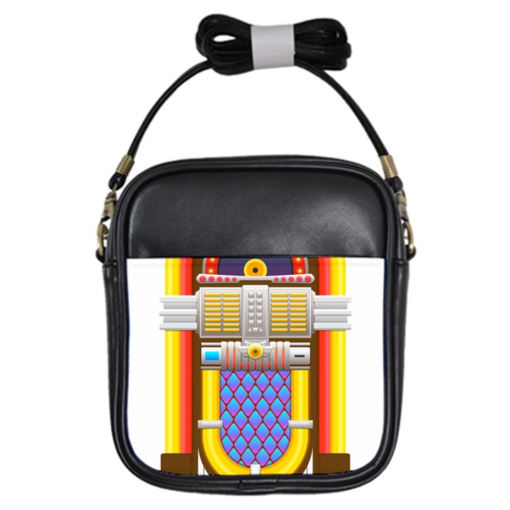 Jukebox Music Record Player Retro Girls Sling Bag