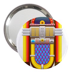 Jukebox Music Record Player Retro 3  Handbag Mirrors by Simbadda