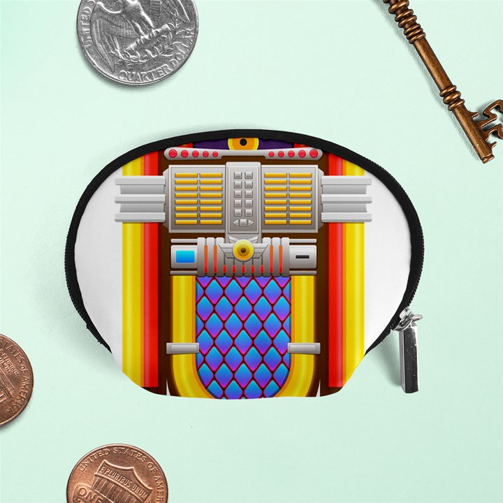 Jukebox Music Record Player Retro Accessory Pouch (Small)