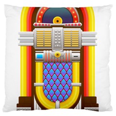 Jukebox Music Record Player Retro Standard Flano Cushion Case (one Side) by Simbadda