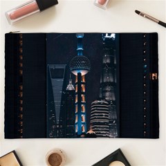 Lighted Tower Beside Building Cosmetic Bag (xxl) by Simbadda