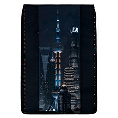 Lighted Tower Beside Building Removable Flap Cover (l) by Simbadda