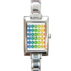 Background Colorful Geometric Rectangle Italian Charm Watch by Simbadda