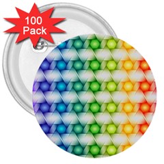 Background Colorful Geometric 3  Buttons (100 Pack)  by Simbadda