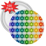 Background Colorful Geometric 3  Buttons (100 pack)  Front