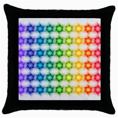 Background Colorful Geometric Throw Pillow Case (black) by Simbadda