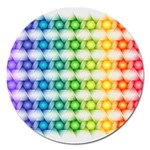 Background Colorful Geometric Magnet 5  (Round) Front