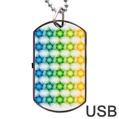 Background Colorful Geometric Dog Tag Usb Flash (one Side) by Simbadda