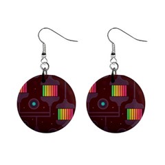 Non Seamless Pattern Background Mini Button Earrings by Simbadda