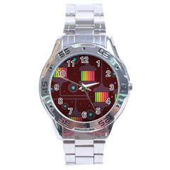 Non Seamless Pattern Background Stainless Steel Analogue Watch by Simbadda