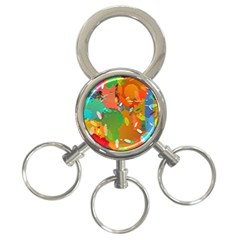 Background Colorful Abstract 3-ring Key Chain