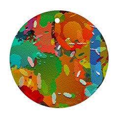 Background Colorful Abstract Round Ornament (two Sides) by Simbadda