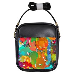 Background Colorful Abstract Girls Sling Bag by Simbadda